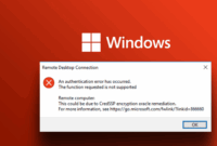 Remote Desktop Connection Error: CredSSP encryption oracle remediation